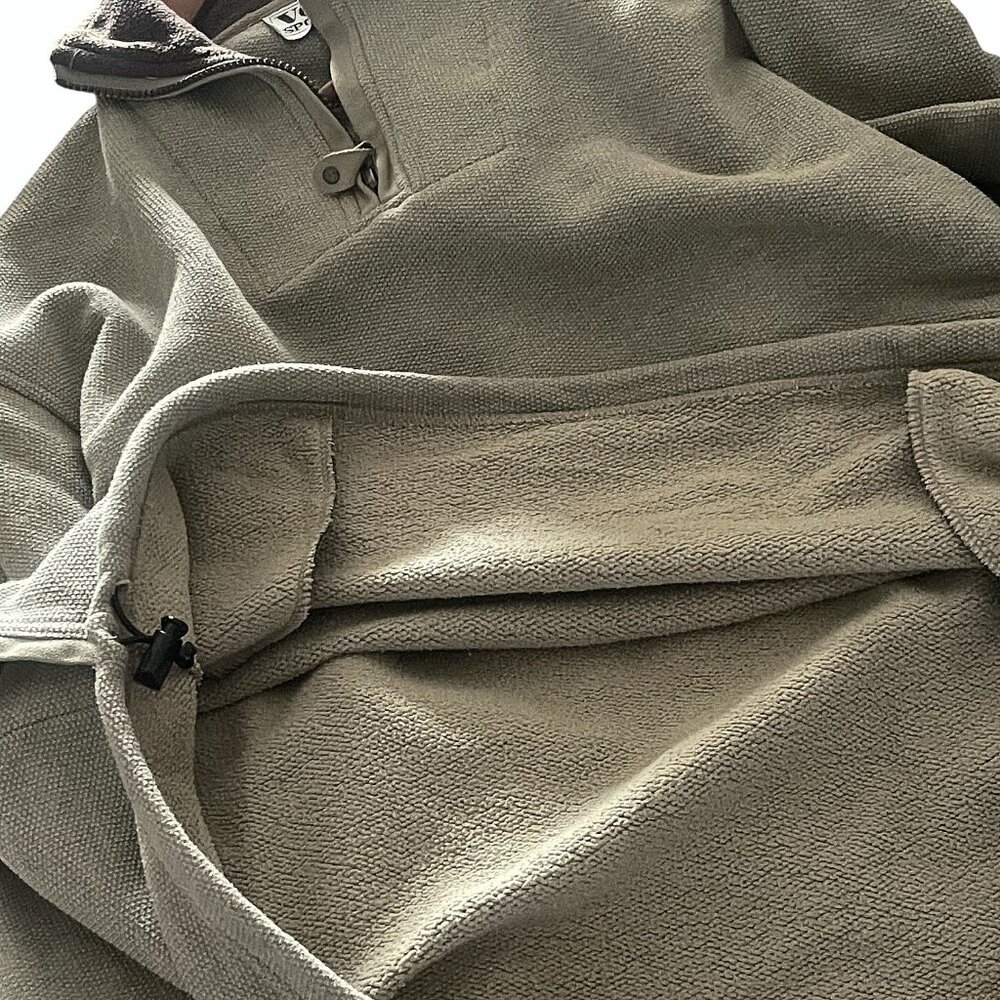 VOS Sports Men’s Quarter-Zip Mock Neck Cotton Blend Pullover Jacket Outerwear M - Picture 9 of 9